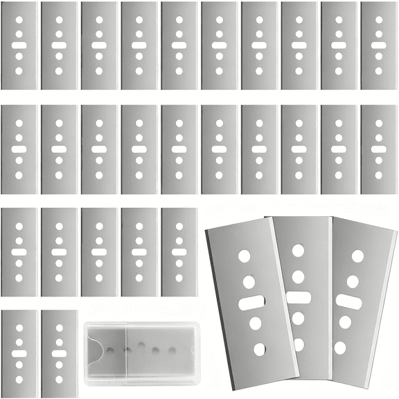 EXLEAF Utility Knife Blades,30Pcs Box Cutter Replacement Blades for Utility Knives with Storage Box,Razor Blades Refills