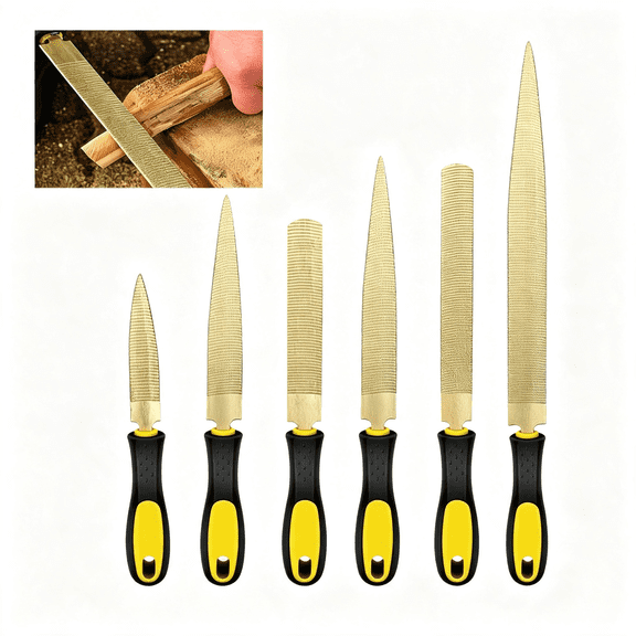 EXLEAF Wood Rasp 6Pcs,4"-6"-8"-10"High Carbon Steel Tapered Rasps File for Sharping Carving Wood Woodworking,Wood Rasps for Woodworking