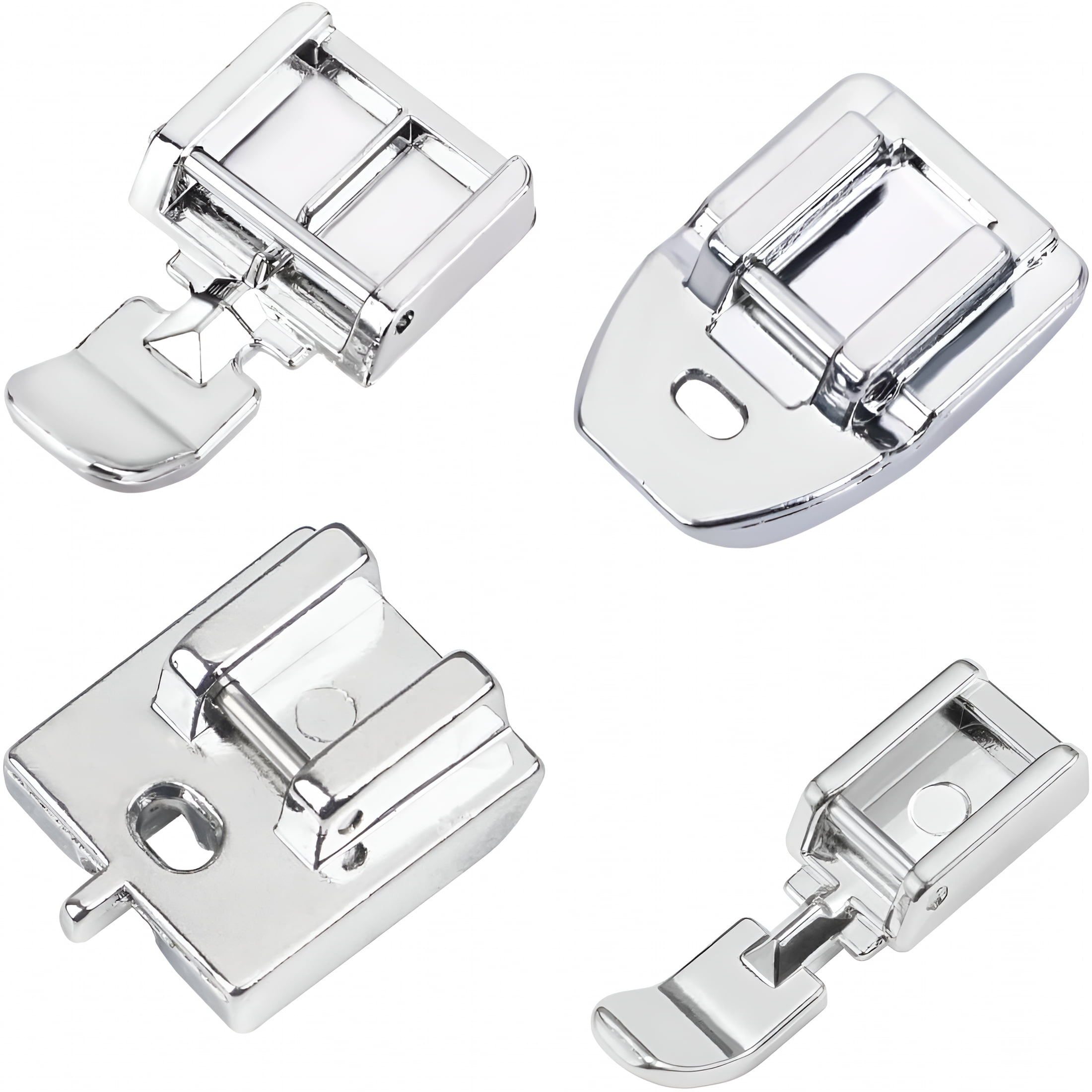 14+ Presser Foot Zipper EXLEAF, Zipper Presser Foot Kit 4pcs, 2" x 2" x 0.1", Silver - Walmart.com