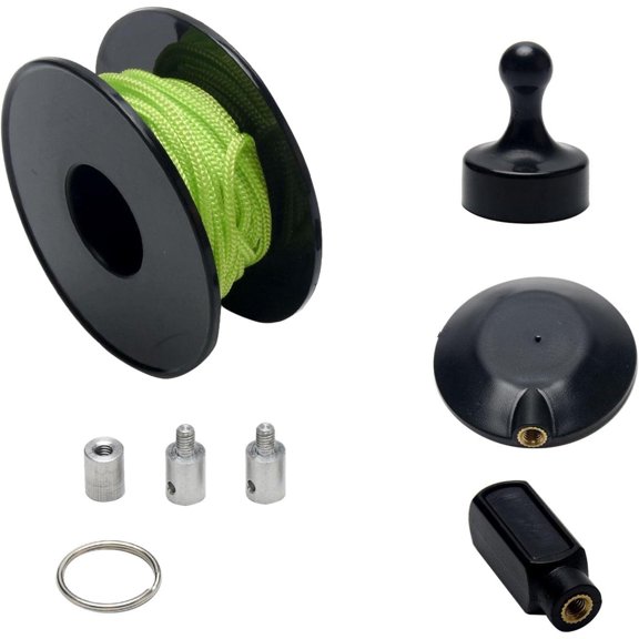 EXLEAF fish tape wire puller,1 Set Magnetic Wire Puller Fish Tape Wire Puller,Wire Puller Tool,Wire Puller Cable Fishing Tool,Cable Pulling System Routing Tool Kit(Green)A605