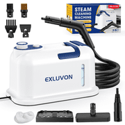 EXLUVON Portable Steam Cleaner - 1500W, 15s Fast Heat, 221 F High Temp, Handheld Steam Cleaner with 1500ml Tank, for Grout, Cars, Upholstery Cleaning