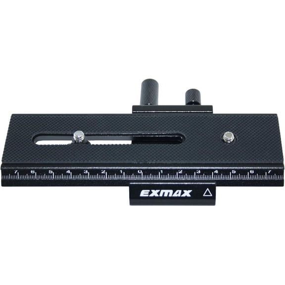 EXMAX 16cm 2 Way Macro Shot Focusing Focus Rail Slider/Close-up Shooting 1/4 Quick Screw Release Mount Camera Flash Support Plate