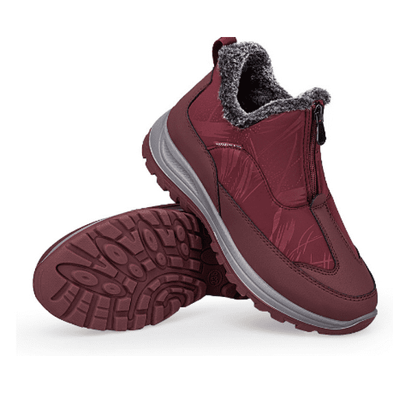 EXNOVFC Winter Snow Boots for Women: Slip on Waterproof Boots - Insulated Warm Fur Lined Walking Outdoor Ankle Booties