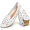 thumbnail image 1 of EXNOVFC Women's Floral Ballet Flats for Women Black Beige Slip On Flowers PU Leather Round Toe Dress Shoes, 1 of 13