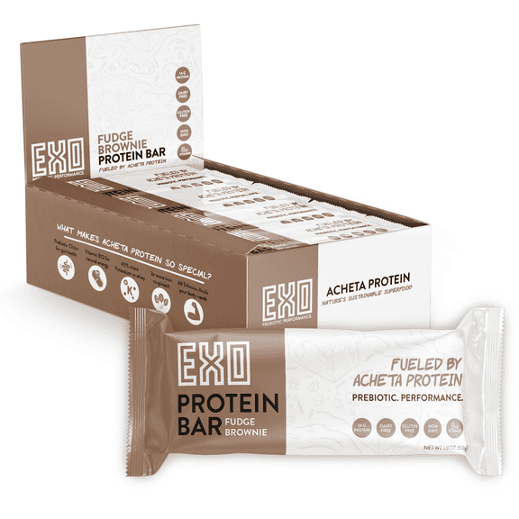 EXO Fudge Brownie Prebiotic Protein Bars, 12-Pack