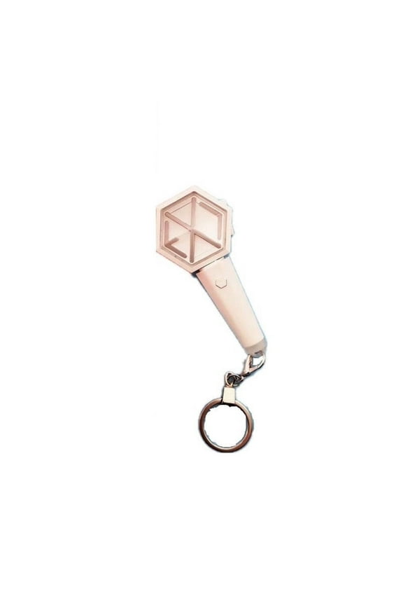 EXO Lightstick Keychain, EXO Light Stick VER 3.0 Merch Merchandise Keyring Pendant Bag Accessories Gift Collection (Built-in Battery)