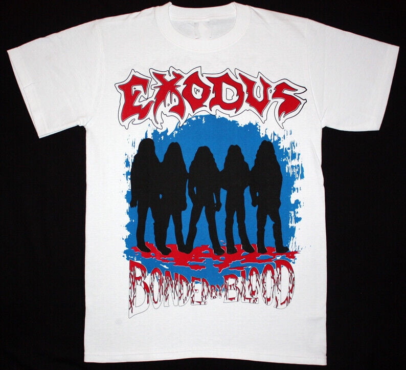 EXODUS BONDED BY BLOOD 85 THRASH BAND White All Size TShirt
