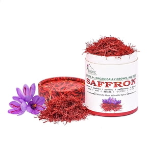 EXOTIC BioNaturals Saffron (10 Grams / 0.35 ounce)| Super Negin Grade A+ Saffron Spice | All Red Organically Grown Saffron for Cooking Risotto, Paella, Bomba Rice, Golden Milk and Saffron Tea