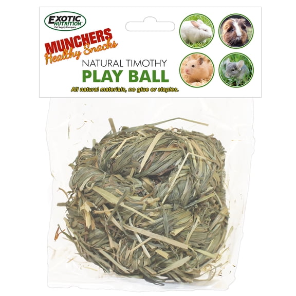 EXOTIC NUTRITION MUNCHERS NATURAL TIMOTHY PLAY BALL