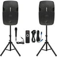 EXOTON 10 inch Professional Dual Powered PA Speakers, 2Way Active