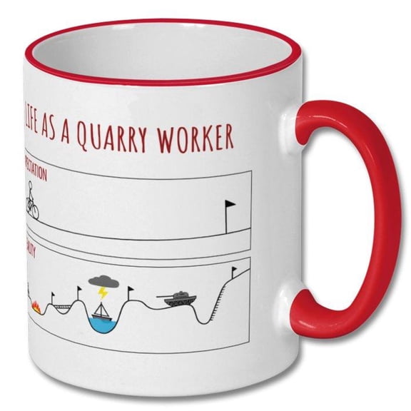 EXPECTATIONS VS REALITY quarry worker funny gift, quarry worker gift, quarry worker mug, gifts for industrial workers