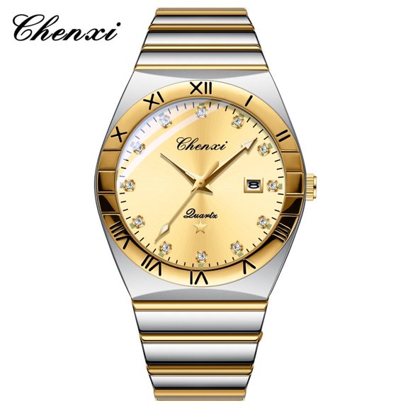 Explojoy Casual Couple Timepieces with Quartz Movement and Date Function