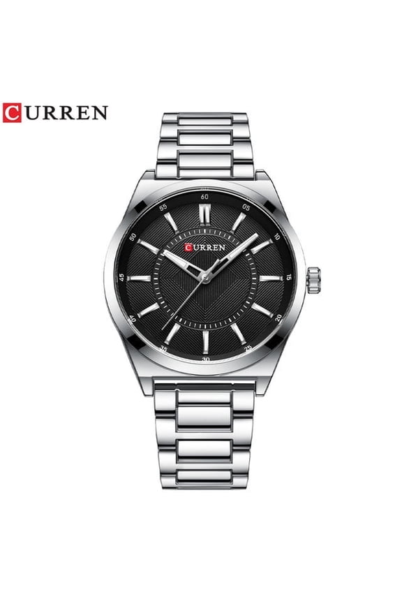 Classic Quartz Watch – Full Metal Band and Refined Business Aesthetic