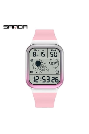 Digital Square Watch – Gradient PU Strap, 50M Waterproof, Calendar & Luminous Display