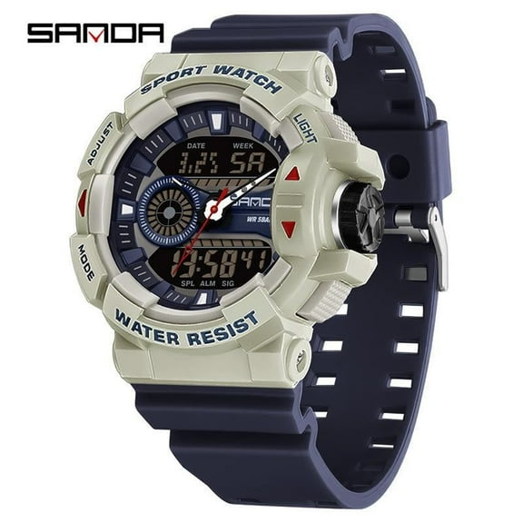 Explojoy Dual Display Sport Watch – Waterproof, Multifunctional, Digital & Analog, Rugged Design