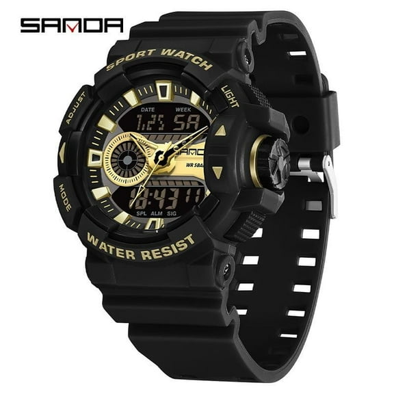 Explojoy Dual Display Sport Watch – Waterproof, Multifunctional, Digital & Analog, Rugged Design