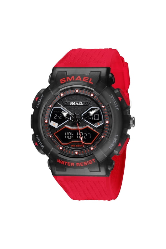 Electronic Digital Watch – Dual Time, Chronograph, Waterproof, Night Glow, Sport Style
