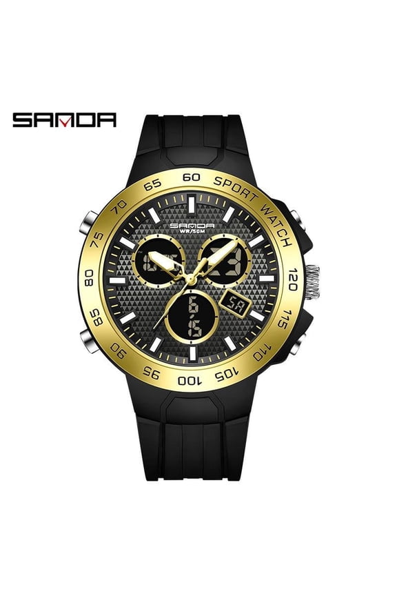 Electronic Sport Watch for Men with Luminous Display and Water Resistance