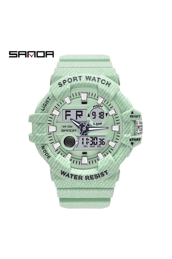 Electronic Wristwatch – LED + Analog, 50M Waterproof, Fashion Style