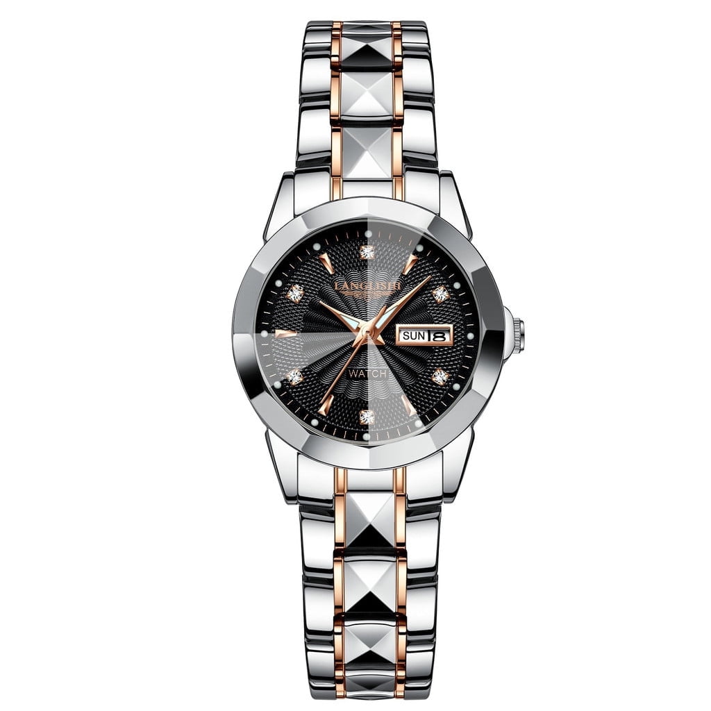 EXPLOJOY Elegant Ladies Timepiece – Quartz Movement, Waterproof Case, and Glow-in-the-Dark Display