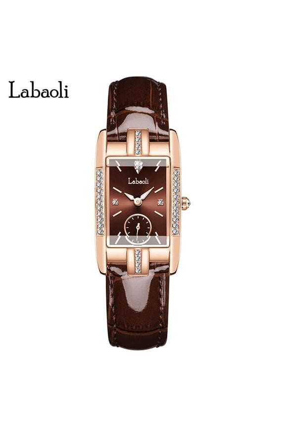 Elegant Ladies Watch – Square Dial, Waterproof Quartz Movement, Sparkling Details