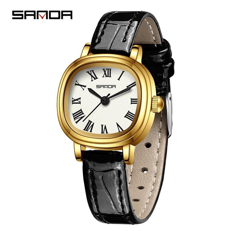 Explojoy Elegant Ladies Watch – Trendy Square Case, Quartz Movement, Water Resistant, Roman Numerals