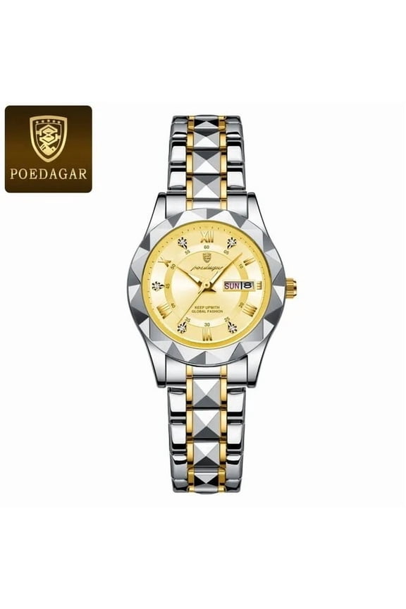 Elegant Ladies Wristwatch – Quartz Movement, Glow Feature & Water Resistance