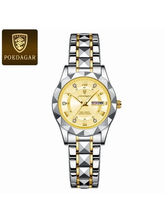 Elegant Ladies Wristwatch – Quartz Movement, Glow Feature & Water Resistance