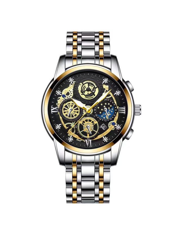 Fashion Business Watch for Men – Quartz Movement, Glow Hands, Water Resistant