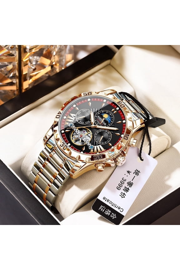 Fashion Men's Timepiece – Luminous Display, Stainless Steel Build, Waterproof Design