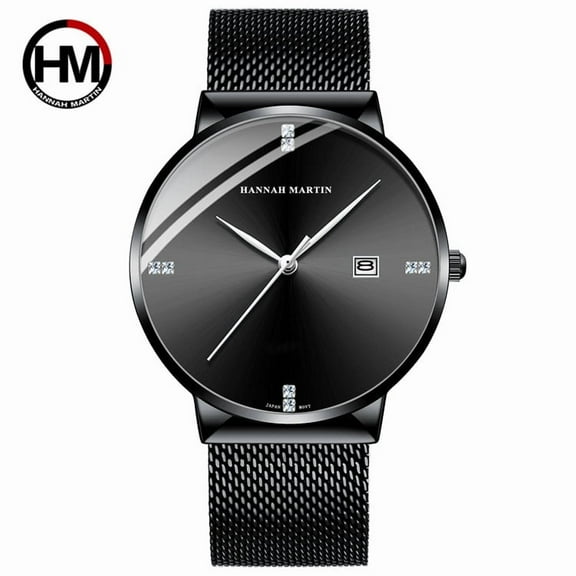 EXPLOJOY Fashion Quartz Watch for Men – Rhinestone Dial, Japanese Movement, Business Style
