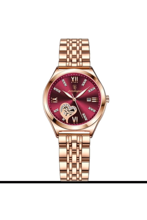 Fashion Quartz Watch for Women – Waterproof Build, Polished Steel Frame & Night Visibility