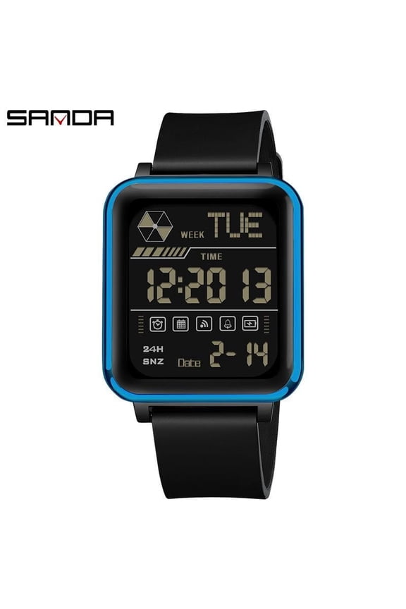 Fashion Sport Watch – Square Dial, Digital Display, Waterproof, Versatile Features