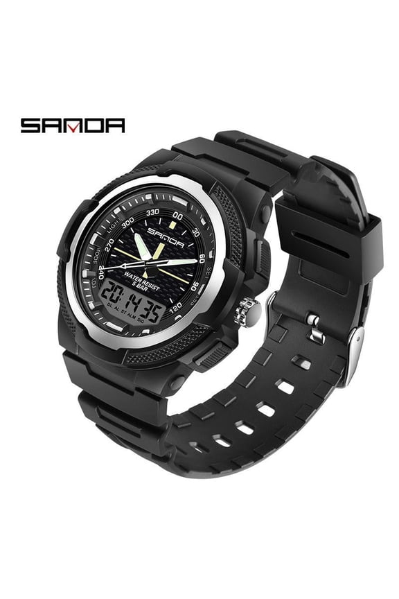 LED Digital Watch – Water-Resistant, Alarm Clock, Calendar Display, Sport Style