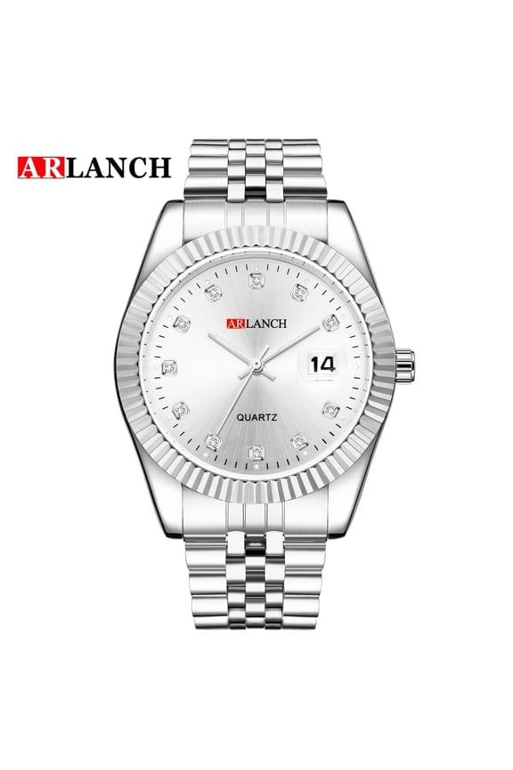 Luxury Gold Diamond Couple Watch Date Luminous Waterproof Lover Watch