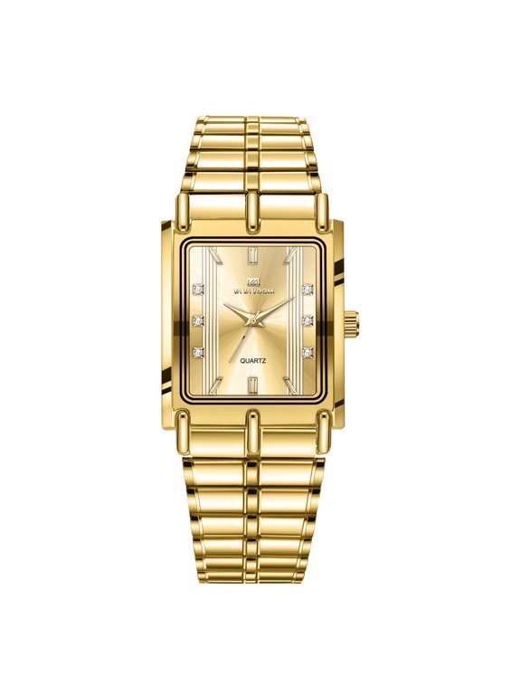 Luxury His & Hers Watches – Quartz Movement, Elegant Rectangle Case, Water Resistant