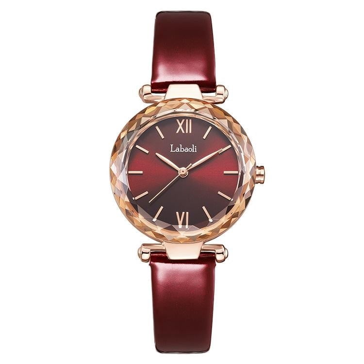 Explojoy Luxury Leather Watch for Women Waterproof Stainless Steel Classic Quartz Ladies Watches Original