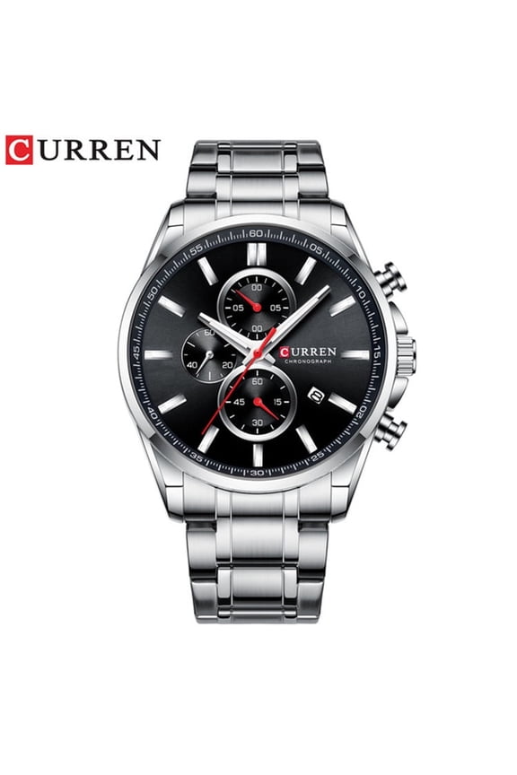 Luxury Quartz Watch – Chronograph Display, Stainless Steel Strap, Business & Casual Wear