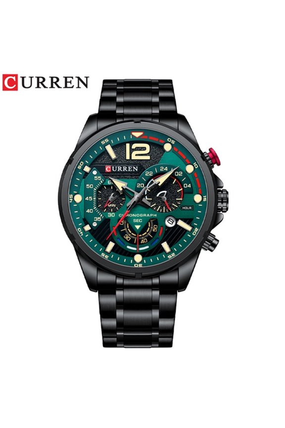 Luxury Sport Watch – Quartz Core, Luminous Hands, Stainless Steel Case