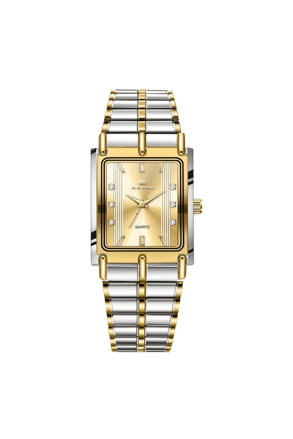 Matching Couple Timepieces – Stainless Steel Strap, Diamond Details, Waterproof Design