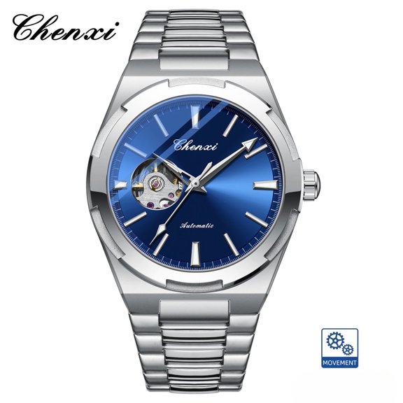 EXPLOJOY Mechanical Watch for Men – Elegant Skeleton Dial, 30m Water Resistant
