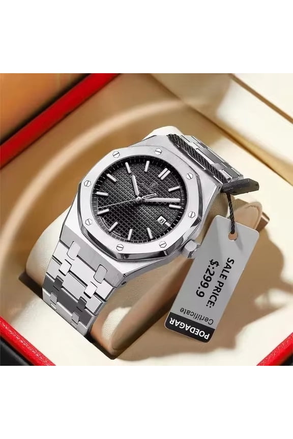 Men Watch Quartz Waterproof Man Clock Business Watches Stainless Steel Luxury Relo