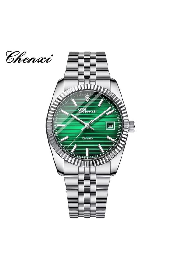 Men's Business Quartz Watch – Waterproof, Stainless Steel, Luminous Dial