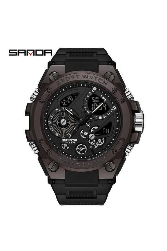 Men's Digital Sport Watch – Rugged Design with Dual Time and Waterproof Build