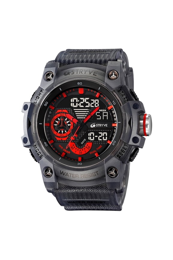 Men's Digital Sport Watch – Waterproof, Dual Display, Luminous Interface, Multifunctional Design