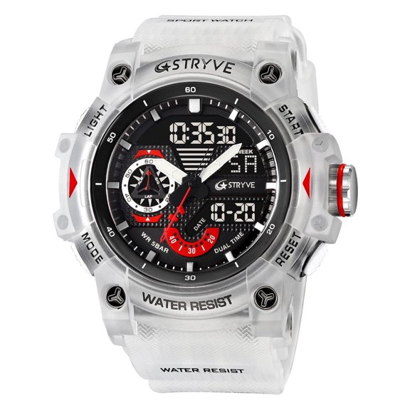 EXPLOJOY Men's Digital Sport Watch – Waterproof, Dual Display, Luminous Interface, Multifunctional Design