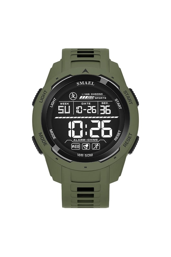 Men's Digital Sport Watch – Waterproof LED Display with Chronograph and Alarm