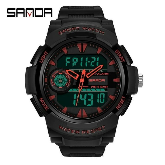 EXPLOJOY Men's Electronic Watch – LED Backlight, Waterproof, Multifunction, Youth Style