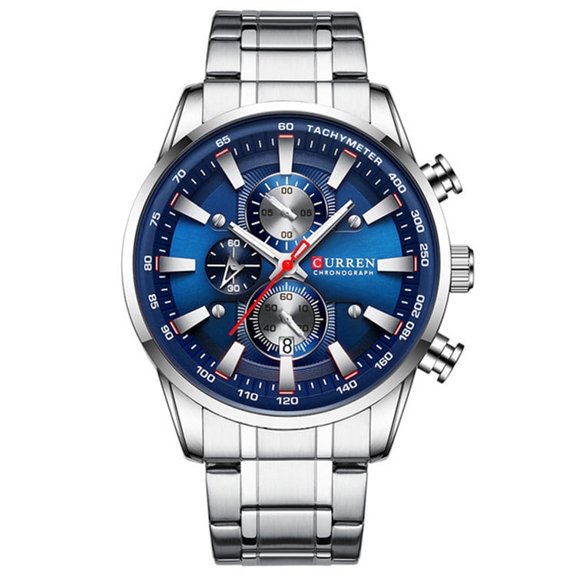 Explojoy Men's Luxury Chronograph Watch – Waterproof Sport Quartz Timepiece with Date Display