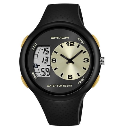 EXPLOJOY Men's Luxury Military Digital Quartz Watch – Waterproof Sport Wristwatch with LED Display & Chronograph (Black, Relogio Masculino 763)